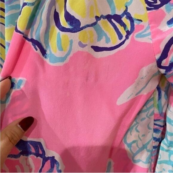 Lilly Pulitzer Silk Pullover Blouse Size XS - Picture 6 of 7